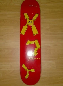 vintage skateboard deck fidelity edu acosta simbols red 1999 nos new 7.5 old sch - Bild 1 von 3