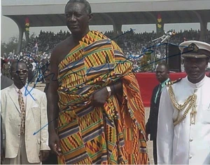 "Autógrafo John Kufuor "Presidente Ghana" firmado 20x27 cm imagen - Imagen 1 de 1