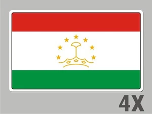 4 Tajikistan stickers flag decal bumper car bike emblem vinyl FL061 - Imagen 1 de 1