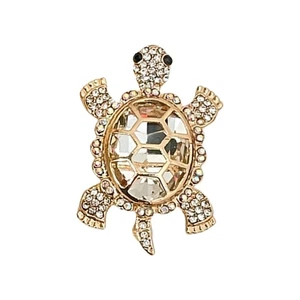 Elegant Turtles Shaped Brooch Alloy Crafted Pin With Detachable Safety Clasp - Picture 1 of 13