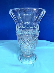 Handtuch Kristall riesige 14" Statement Herzstück Vase Ananas hat Aufkleber - Bild 1 von 6