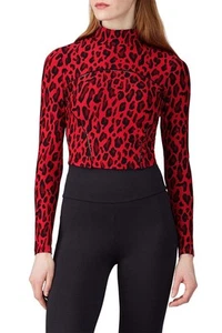 MICHI Long Sleeve Primal Crop Top Red Size Small - Picture 1 of 7