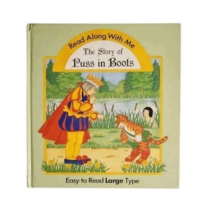 Puss in Boots Read Along with Me by Suzy-Jane Tanner Large Type Vintage 1987 - Picture 1 of 8