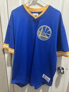 MITCHELL & NESS Golden State Warriors MESH V Neck JERSEY NBA 2016 XXL Warmup Bol - Bild 1 von 7