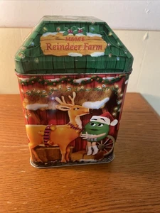 Bote de lata coleccionable de granja M&M Peanut Reindeer #16 2003 edición limitada C3 - Imagen 1 de 9
