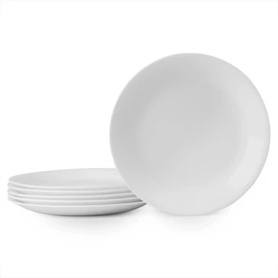 Corelle Winter Frost White 8.5" Glass Salad Plate (Set of 6)