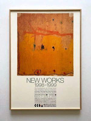 PÓSTER DE EXPOSICIÓN ENMARCADO IMPRESIÓN LITOGRÁFICA RARA DE HELEN FRANKENTHALER "TALES OF GENJI" 1998 Foto 1 de 4