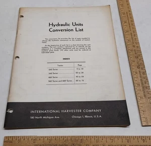 HYDRAULIC UNITS CONVERSION LIST - International Harvester - listing #8140 - Imagen 1 de 7
