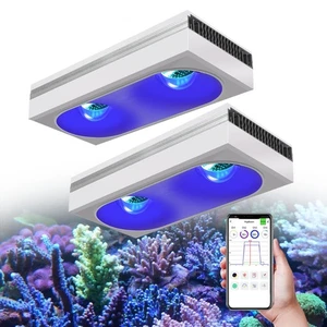 PopBloom 2PCS 180W LED Full Spectrum Aquarium Lighting 48 Reef Led Aquarium Lamp - Picture 1 of 14