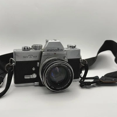 Cámara fotográfica Minolta SRT 101 MC Rokkor PF 1:1,7 55 mm de colección sin probar Foto 1 de 4
