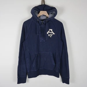 Abercrombie & Fitch Viertelreißverschluss Pullover Muskel Hoodie Navy Medium 20x25,5 - Bild 1 von 22