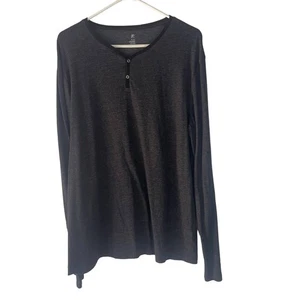 JF J. Ferrar Men's Size XL Black Henley Long Sleeve Shirt  - Picture 1 of 7