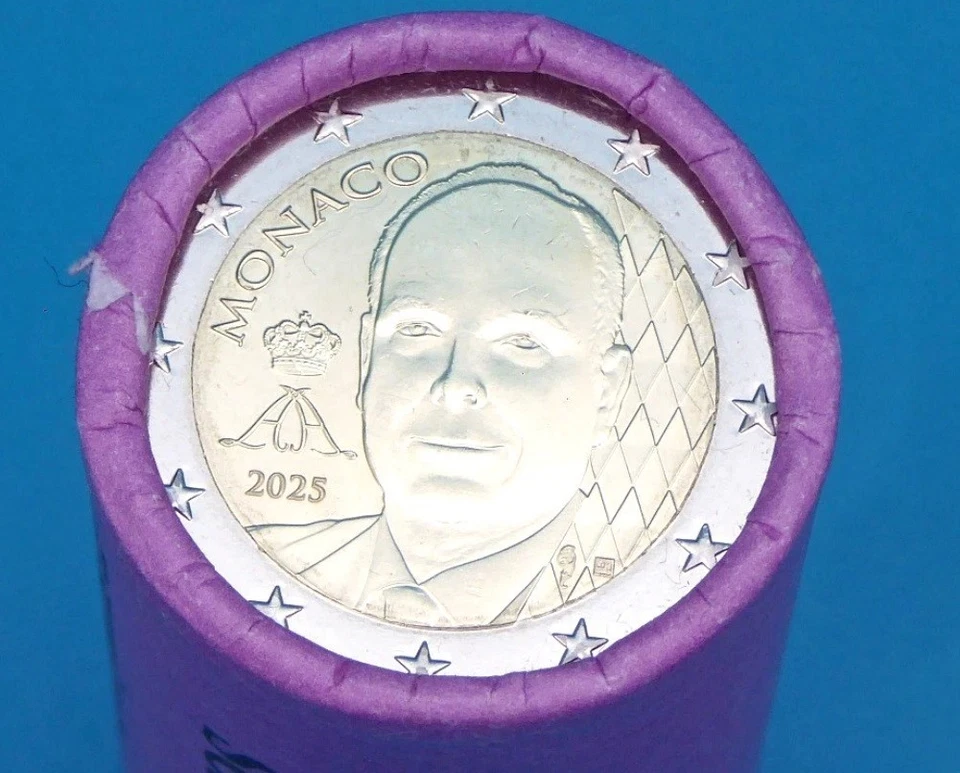 NEW DESIGN Monaco 2 euro coin 2025 PRINCE Albert II - 2nd portrait - Image 1 of 1