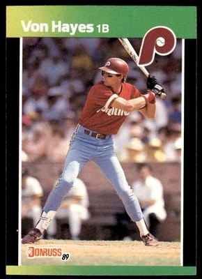1989 Donruss Baseball's Best #47  Von Hayes   Philadelphia Phillies - Image 1 of 2