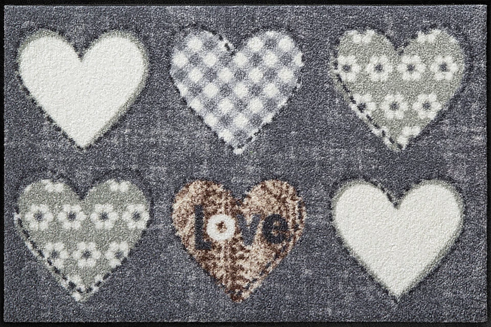 Fußmatte Design / Fußmatte Salonloewe SLD 0122 / Fussmatte Alpenglück Herzen - Bild 1 von 1