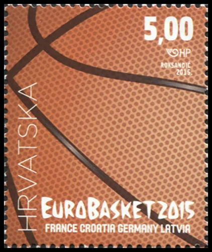 CROATIA  2015   EUROBASKET 2015  FRANCE CROATIA GERMANY LATVIA  MNH** - Image 1 of 1