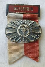 Poland - UCZESTNIK - SAZ 85 - superb old ORIGINAL medal w ribbon & screw back