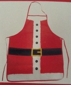 XMAS SANTA DRESS APRON holyday decorations partie supply christmas season - Bild 1 von 3