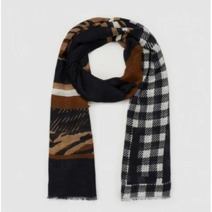 LIU JO SCIARPA FOULARD DONNA STAMPA MIX PRINT FONDO NERO - Imagen 1 de 2