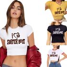 Party Club Shirts I-Love Surfer-Boys Tops Short SleevesOffice Wearing Clothing