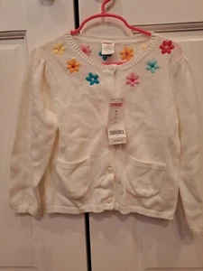 Gymboree Girls Size 4T Sweater Flowers NWT - Picture 1 of 5