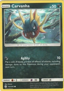 Carvanha 132/236 Pokemon Cosmic Eclipse - Picture 1 of 2