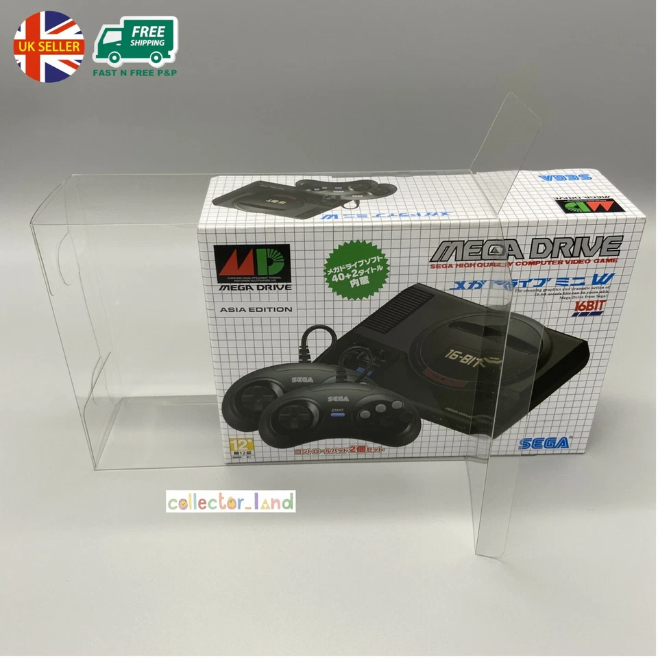 1 x BOX PROTECTOR for Japanese Sega Mega Drive Mini Classic PLASTIC DISPLAY CASE - Image 1 of 4