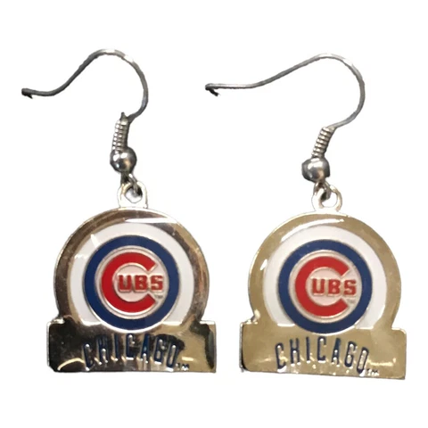 CHICAGO CUBS MLB Bar Style Dangle Earrings! Cover