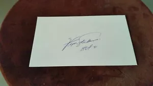Tarjeta de índice autografiada por Fergie Jenkins de 3" X 5" HOF Gtd con autenticación de pase - Imagen 1 de 1
