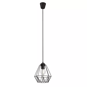 Pendelleuchte Negro Metal Alambre Pantalla Ø 19CM E27 Colgante Comedor Cocina - Imagen 1 de 4