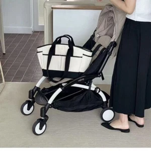 Multiple Compartments Portable Mommy Bag Multi-function Canvas Tote Bag - Picture 1 of 11