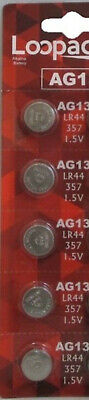 LR44 BATTERY (5 piece) LR44 357 A76 L1154 AG1...