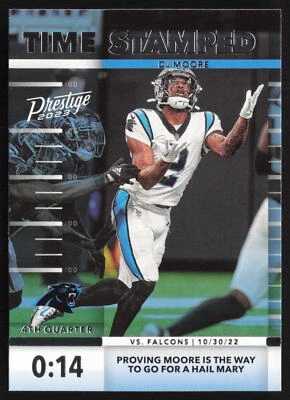 2023 Panini Prestige Time Stamped DJ Moore #TS-10 Carolina Panthers - Image 1 of 2
