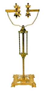 Vintage Art Deco Gusseisen Fischschalenständer Blattgold & Antik Messingoptik - Bild 1 von 11