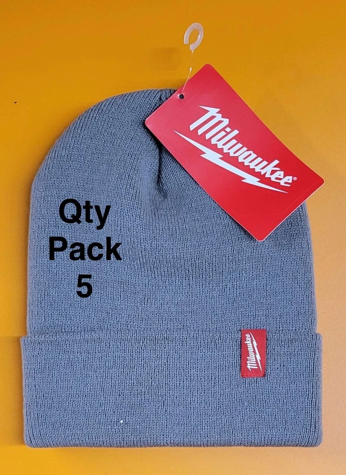 Milwaukee Tool 506G Gray 100 Acrylic Cuffed Beanie