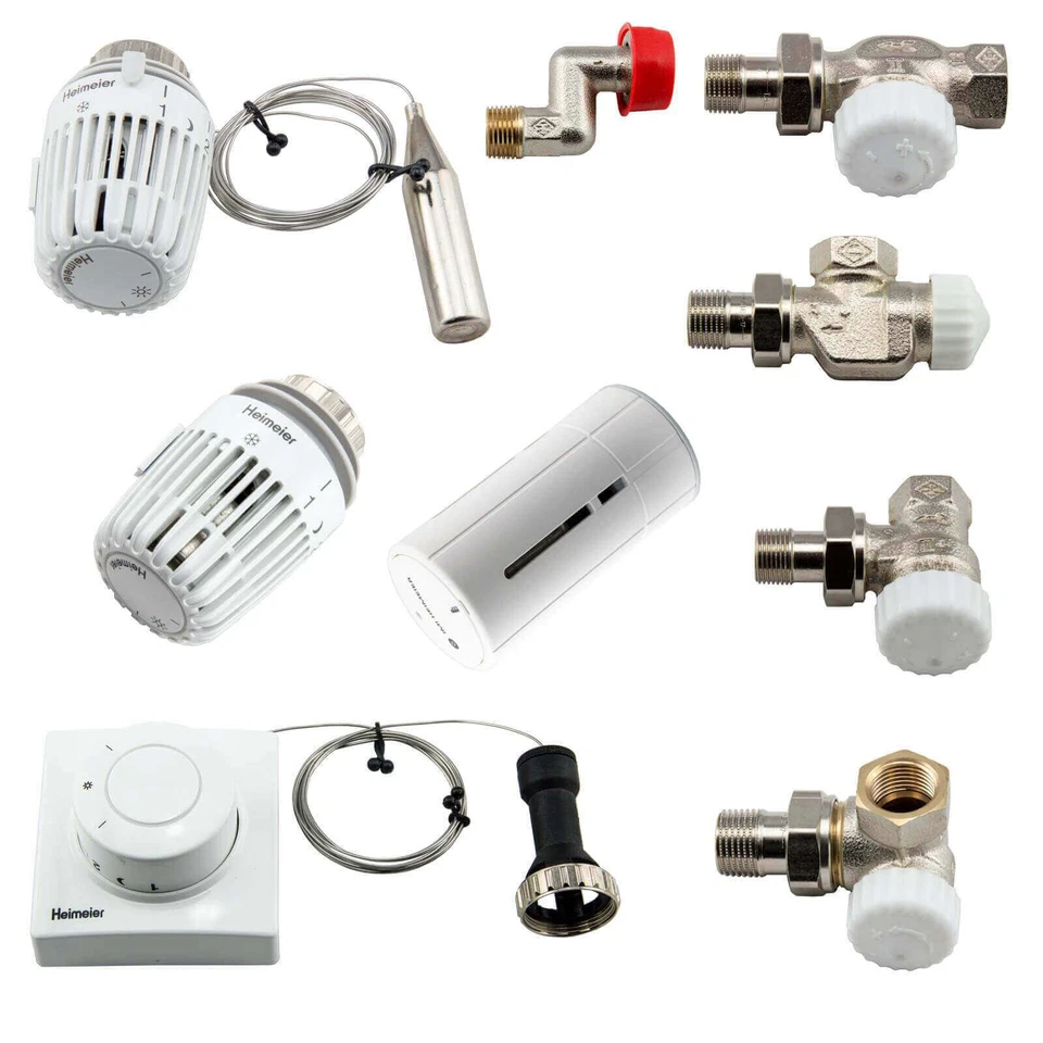 IMI HEIMEIER Heizkörper Thermostatventil Winkeleck Durchgang Axial 3/8 1/2 3/4 - Bild 1 von 1