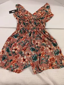 Mono floral sin mangas malva para mujer/adolescente - talla L - Imagen 1 de 7