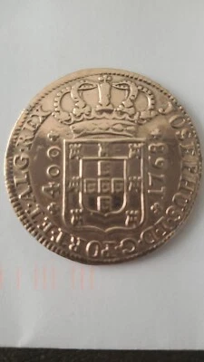 Moneda de oro Portugal 400 reis de 1768 Foto 1 de 4