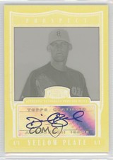 2007 Bowman Sterling Prospects Printing Plate Yellow 1/1 Daniel Bard Auto 5qi