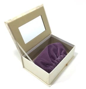 bareMinerals nackte Mineralien Vintage Göttin Spiegel leere Box lila Samt Beutel - Bild 1 von 10