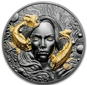 🇺🇸2024 PCGS PR70 DCAM GoddessOfTheWater 2oz Silver/Black Proof First Day Issue - Picture 1 of 9
