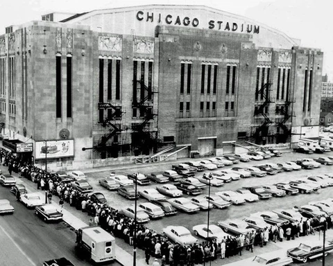 CHICAGO STADIUM Glossy 8x10 Photo Arena Poster Chicago Bulls and Blackhawks Cover