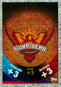 2017 2018 SUNRISERS HYDERABAD IPL Cricket Card CLUB LOGO Topps Attax - Bild 1 von 2