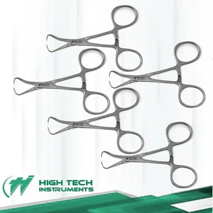 5PC GERMAN BACKHAUS TOWEL CLAMP 3.5" STAINLESS STEEL DENTAL SURGICAL VETERINARY - Picture 1 of 4