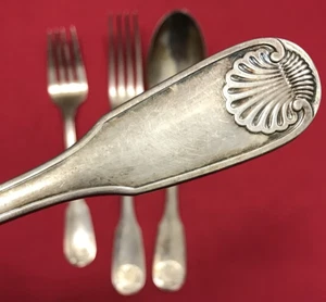 4 Pc Christofle France Silverplated FORKS SPOON & LADLE - VENDOME-ARCANTIA - Picture 1 of 4