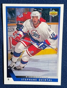 1993-94 UPPER DECK #529 STEPHANE QUINTAL (WINNIPEG JETS) HOCKEY CARD - Picture 1 of 2