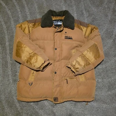 Vintage First Down Jacket Puffer Coat Size XL Sherpa Collar - Image 1 of 4