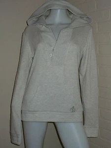 NUOVO PULLOVER EZEKIEL MANICA LUNGA BEIGE SCOLLO A V FELPA CON CAPPUCCIO MEDIA M - Foto 1 di 9