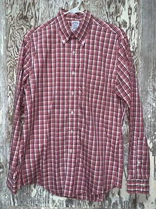 Brooks Brothers Plaid Non Iron Button Down Long Sleeve Mens M The Original Polo - Picture 1 of 2