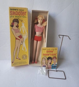 MATTEL vintage #1040 SKOOTER DOLL Blonde Straight Leg w/OUTFIT & BOX 1965 - Picture 1 of 18